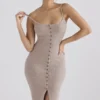 Teva Beige Cashmere Knit Midi Dress Teva Beige Cashmere Knit Midi Dress