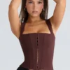 The Balconette Chocolat Fitted Corset Top The Balconette Chocolat Fitted Corset Top