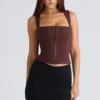 The Balconette Chocolat Fitted Corset Top The Balconette Chocolat Fitted Corset Top
