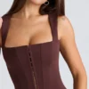 The Balconette Chocolat Fitted Corset Top The Balconette Chocolat Fitted Corset Top