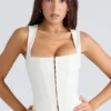 The Balconette Ivory Fitted Corset Top The Balconette Ivory Fitted Corset Top