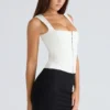 The Balconette Ivory Fitted Corset Top The Balconette Ivory Fitted Corset Top