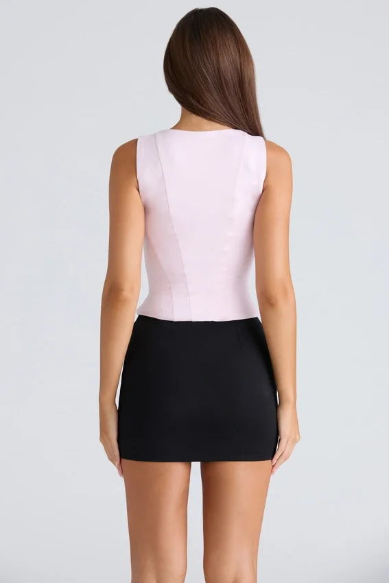 The Balconette Pink Fitted Corset Top The Balconette Pink Fitted Corset Top