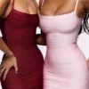 The Body Pink Bandage Mini Dress The Body Pink Bandage Mini Dress