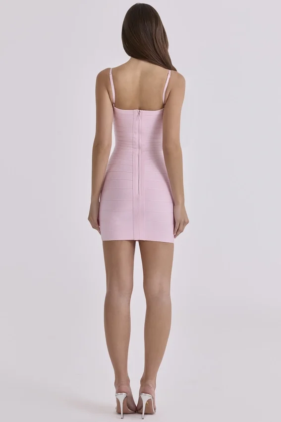 The Body Pink Bandage Mini Dress The Body Pink Bandage Mini Dress