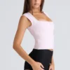 The Cap Sleeve Pink Corset Top The Cap Sleeve Pink Corset Top
