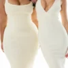 The Classic Ivory Midi Bandage Dress The Classic Ivory Midi Bandage Dress