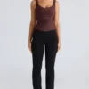 The Drape Neck Chocolate Corset Top The Drape Neck Chocolate Corset Top