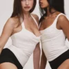 The Drape Neck Ivory Corset Top The Drape Neck Ivory Corset Top