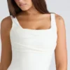 The Drape Neck Ivory Corset Top The Drape Neck Ivory Corset Top