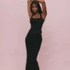 The Halter Neck Black Stretch Corset Top