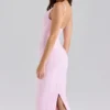 The Hourglass Baby Pink Midi Bandage Dress The Hourglass Baby Pink Midi Bandage Dress