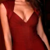 The Icon Wine Bandage Mini Dress – Limited Edition