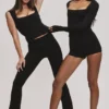 The Cap Sleeve Black Corset Top The Cap Sleeve Black Corset Top