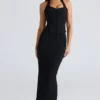 The Maxi Black Panelled Bodycon Skirt