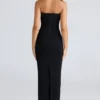 The Maxi Black Panelled Bodycon Skirt