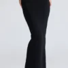 The Maxi Black Panelled Bodycon Skirt