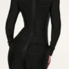 The Naomi Black Long Sleeve Bandage Midi Dress The Naomi Black Long Sleeve Bandage Midi Dress