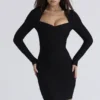 The Naomi Black Long Sleeve Bandage Mini Dress The Naomi Black Long Sleeve Bandage Mini Dress