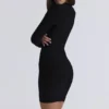 The Naomi Black Long Sleeve Bandage Mini Dress The Naomi Black Long Sleeve Bandage Mini Dress