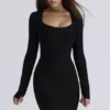 The OG Black Long Sleeve Bandage Mini Dress The OG Black Long Sleeve Bandage Mini Dress
