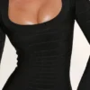 The OG Black Long Sleeve Bandage Mini Dress The OG Black Long Sleeve Bandage Mini Dress