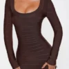 The OG Chocolat Long Sleeve Bandage Maxi Dress The OG Chocolat Long Sleeve Bandage Maxi Dress
