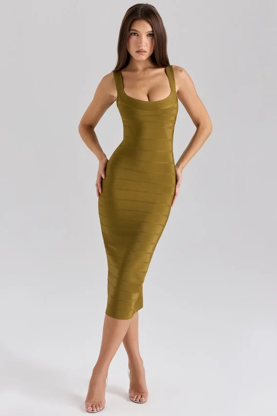 The OG Olive Midi Bandage Dress The OG Olive Midi Bandage Dress