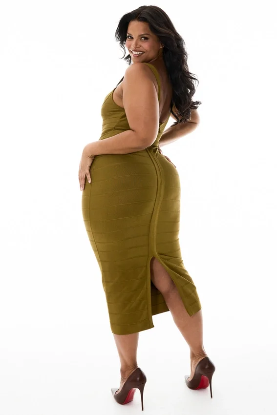 The OG Olive Midi Bandage Dress The OG Olive Midi Bandage Dress