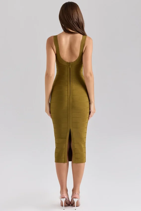 The OG Olive Midi Bandage Dress The OG Olive Midi Bandage Dress