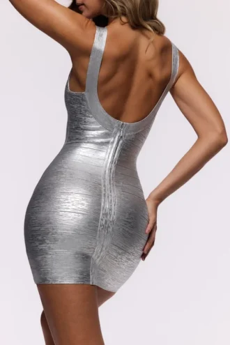 The OG Silver Bandage Mini Dress – Limited Edition