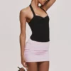 The Peekaboo Black Halter Neck Corset Top