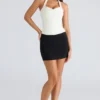 The Peekaboo Ivory Halter Neck Corset Top