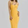 The Sculpt Orange Sherbet Midi Bandage Dress The Sculpt Orange Sherbet Midi Bandage Dress