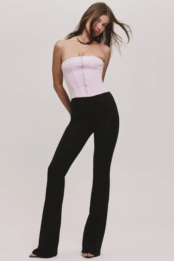 The Strapless Pink Stretch Corset Top The Strapless Pink Stretch Corset Top