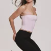 The Strapless Pink Stretch Corset Top The Strapless Pink Stretch Corset Top