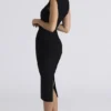 The Super Plunge Black Bandage Midi Dress The Super Plunge Black Bandage Midi Dress