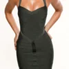 The Supermodel Emerald Halter Neck Bandage Midi Dress The Supermodel Emerald Halter Neck Bandage Midi Dress