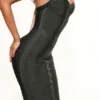 The Supermodel Emerald Halter Neck Bandage Midi Dress The Supermodel Emerald Halter Neck Bandage Midi Dress