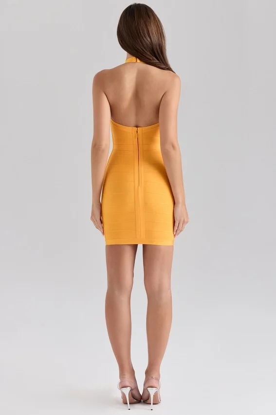 The Supermodel Orange Sherbet Mini Bandage Dress The Supermodel Orange Sherbet Mini Bandage Dress