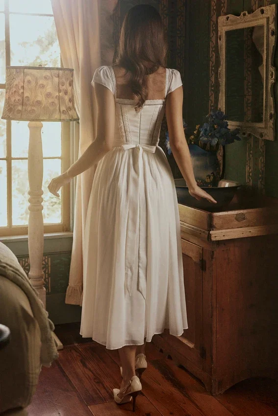 Thea White Voile + Broderie Anglais Maxi Dress Thea White Voile + Broderie Anglais Maxi Dress