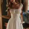 Thea White Voile + Broderie Anglais Maxi Dress Thea White Voile + Broderie Anglais Maxi Dress
