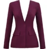 Theodora Wine Deep V Blazer Theodora Wine Deep V Blazer