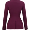 Theodora Wine Deep V Blazer Theodora Wine Deep V Blazer