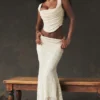 Therese Vintage Cream Lace Maxi Skirt Therese Vintage Cream Lace Maxi Skirt