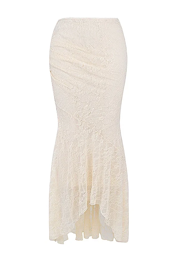 Therese Vintage Cream Lace Maxi Skirt Therese Vintage Cream Lace Maxi Skirt