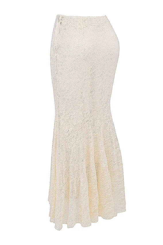 Therese Vintage Cream Lace Maxi Skirt Therese Vintage Cream Lace Maxi Skirt