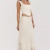 Therese Vintage Cream Lace Maxi Skirt Therese Vintage Cream Lace Maxi Skirt