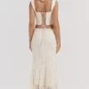 Therese Vintage Cream Lace Maxi Skirt Therese Vintage Cream Lace Maxi Skirt