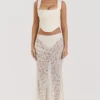 Therese Vintage Cream Lace Maxi Skirt Therese Vintage Cream Lace Maxi Skirt
